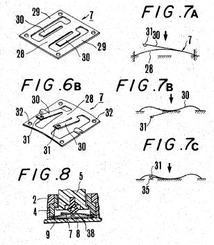 The Alps mechanical switch, cited from US Patent, 3,899,648.